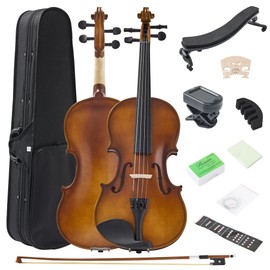 FDT&ENJOY Violin for Beginners Adults,1/2 Acoustic Violins, Beginner Kit For Student Include Violin Case, Violin Rosin, Violin Bow, Violin Bridge, Violin Strings, Violin Shoulder Rest