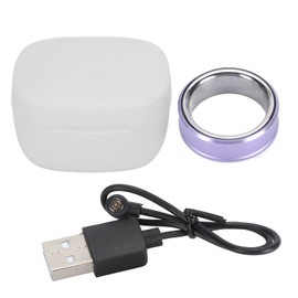 Smart Health Ring Sleep Monitoring Step Counting IP68 Waterproof Rechargeable Wearable Smart Ring Fitness Tracker for Men and Women Purple 10