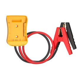 Jumper Cables for Car with Adapter Compatible with DE.Walt 20V Batteries, Silicone Wire 8AWG 2FT Alligator Clips Automotive Jump Starter Jumper Cables for Jump Starting Car or Tool Batteries