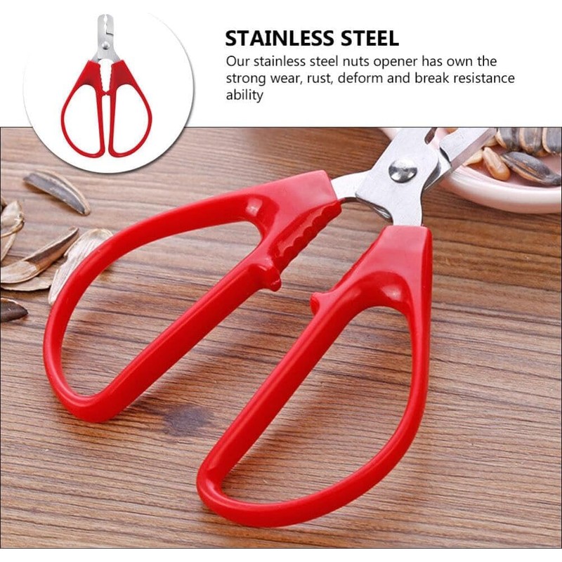Nutcracker Nut Pistachio Sunflower Peeler Scissor Plier Stainless Steel Walnut