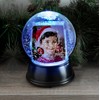 LED Light Up Photo Snow Globe (Black, Large)