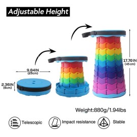 Unbranded Folding Stool Portable Telescopic Chair Seat Camping Retractable Outdoor Fishing