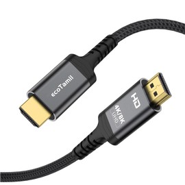 ecoTamil HDMI 2.1 Cable, 2M Ultra High Speed 48Gbps, 8K@60Hz/4K@120Hz, HDR10. Perfect for Business & Personal use | TVs, gaming consoles, PCs, and home entertainment systems and Camera.