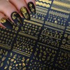 30 Sheets Gold Nail Art Stickers 3D Self-Adhesive Gold Lace