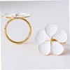 Mikinona 6pcs Napkin Rings Set Flower Napkin Holders for Wedding