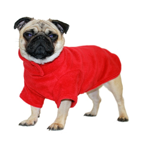Cosipet Fleece Coat, 14-inch/ 35 cm, Red