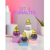 ZERMAT Set de 4 Esmaltes de Uñas Premium, Tonos Púrpura,