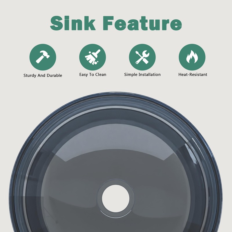 Design Vessel Sink Bathroom Sink above counter Small Vessel Sink