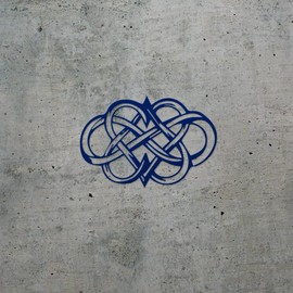 Transparent Decal Stickers of Infinity Heart (Navy Blue) Premium Waterproof Vinyl Decal Stickers for Laptop Phone Accessory Helmet Car Window Mug Tuber Cup Door Wall Decoration ANDstic551755AB040522