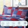 Ycosy Plaid Quilt Set Queen Size Country Patchwork Bedding Set