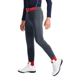 DEVOROPA Youth Boys Baseball Pants Girls Softball Pants Durable Kids Fast Pitch Tee Ball Training Practice Pants with Pockets Dark Gray S