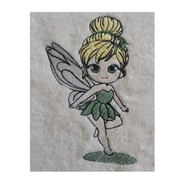 Fairy (1356) - Embroidered Medium Weight Star Fleece Baby Blanket (Blue)