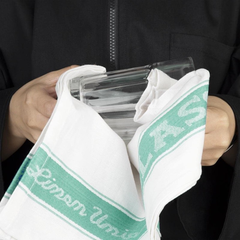 Nextday Catering E912 Glass Cloth, Linen Union, 30" x 20",