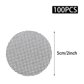 PINE & LINEN 100pcs Flower Pot Hole Mesh Pad, Round Drainage Mat Plant Potting Grid Mat, Prevent Soil Loss for Gardening/Gardeners(5cm/2inch)