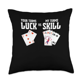 Canasta Team Score Sheets Playing Cards Tray Set Canasta Throw Pillow