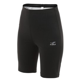 FiCOLY FSPW-1 Sauna Pants, Half Length, Women's, Sweating, Yoga, Leggings, Half Pants, Spats, Sports, Sauna Suit, Washable, Large Size, Black
