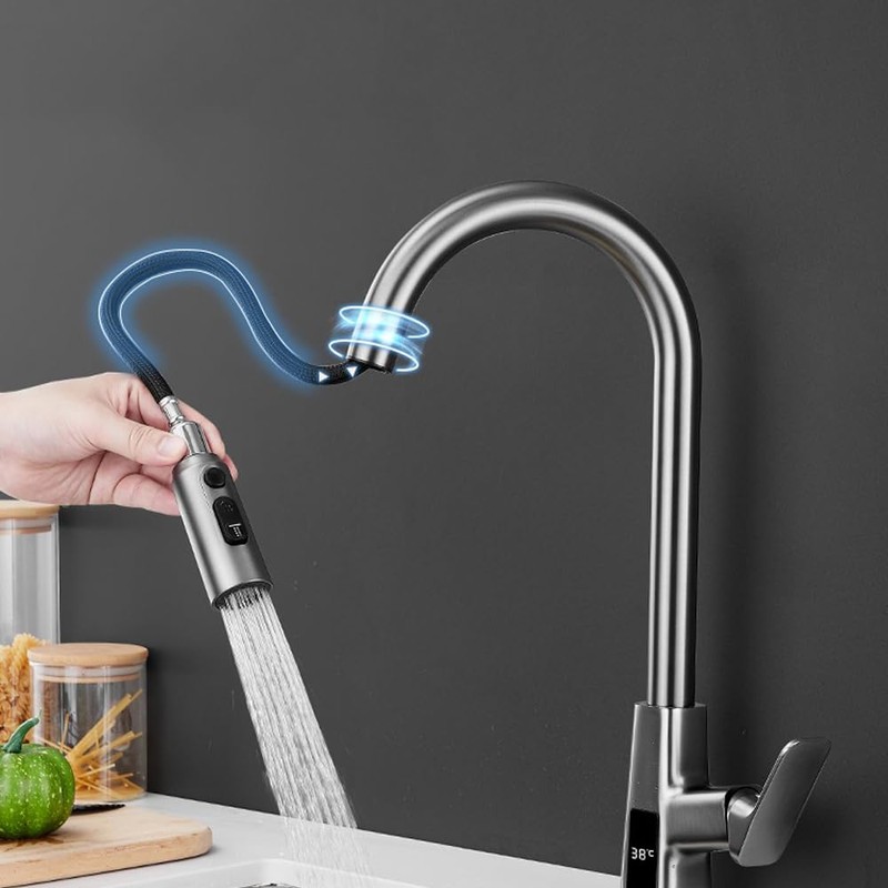 Kitchen Sink Pull Down Faucet Hose Replacement - 59-inch Nylon