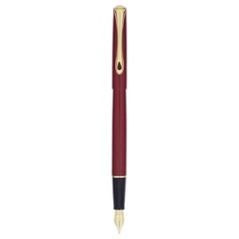 Diplomat Traveller Fountain Pen Dark Red Gold-Plated Thickness M
