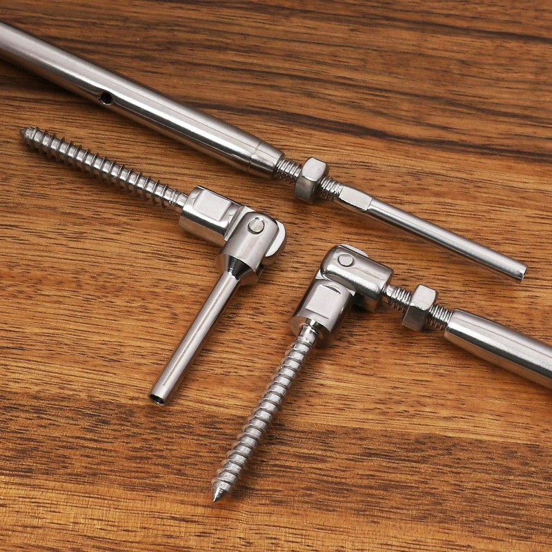 Deck Man 1/8 inch T316 Stainless Steel Adjustable Angle Single-Screw
