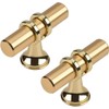 Haliwu 20 Pack Gold Cabinet Knobs, Brushed Brass Cabinet Knobs