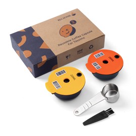 RECAFIMIL Capsulas tassimo reusable coffee compatible for tassimo Cápsula de repuesto recargable, filter de coffee para Tassimo (180 ml O+220 ml Y+Spoon)