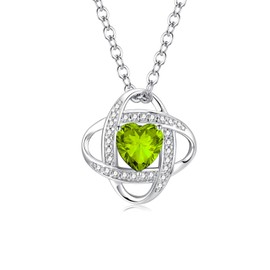 AGVANA Women's Birthstone Necklace, 12 Months, "End of Love" Concept, Silver, S925, Platinum Plated, Women's, Jewelry, Christmas, Birthday, Gift, Wrapping Supplies Included, Sterling Silver, Natural