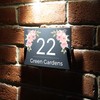 Badgemaster Modern Anthracite House Number Sign Plaque Stainless Steel Standoffs