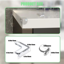 Rukinovi 12PCS Corner Protector Baby,Edge Safety Bumpers,Table Corner Protectors with Strong Adhesion,Baby Proof Corners and Edges,Cushion to Cover Sharp Furniture & Table Edges