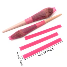 Honbay 100PCS Makeup Brush Protector Reusable Expandable Mesh Cover for Make up Brush, Paint Brush, Handbag Tassels, Bud of Rose, etc (Pink)