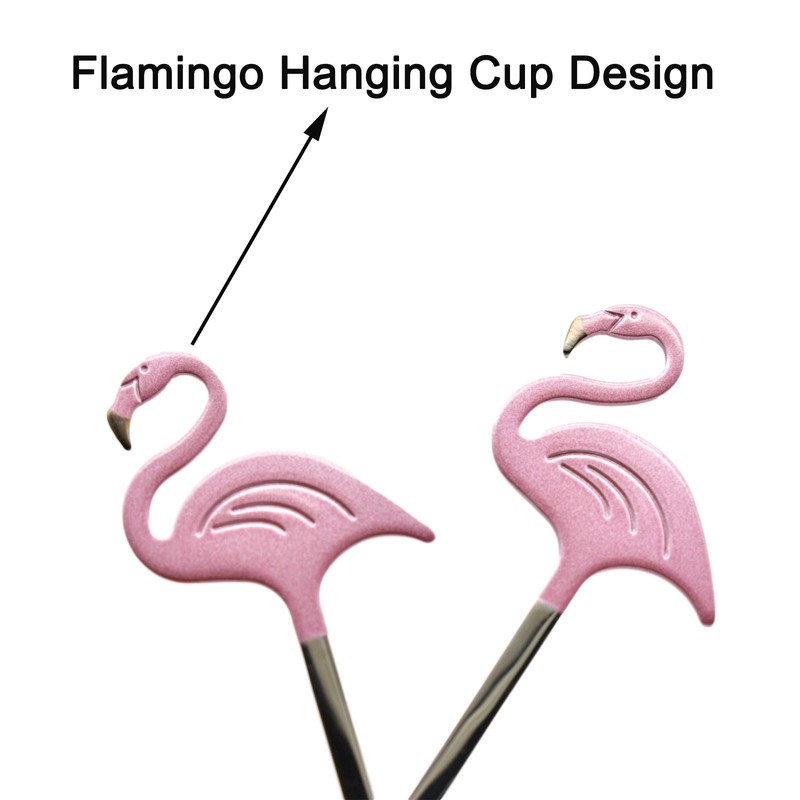 Maydahui 2PCS Flamingo Spoons 5.1 inch（13cm） Animal Spoon18/8（304）Stainless Steel Dessert