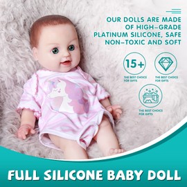 AISITE Reborn Baby Dolls Girl Awake - 13 Inch Realistic Baby Doll Full Body Silicone Mini Newborn (Eyes Opened)