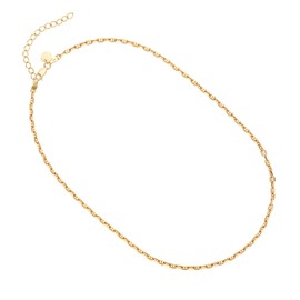 NOELANI 2031955 Women's Necklace 925 Sterling Silver 40 + 5 cm Gold Comes in Jewellery Gift Box, Stainless Steel, None