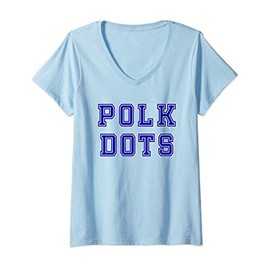 Womens Polk Dots, Polk High Kelly Bundy Cheerleader Top V-Neck T-Shirt