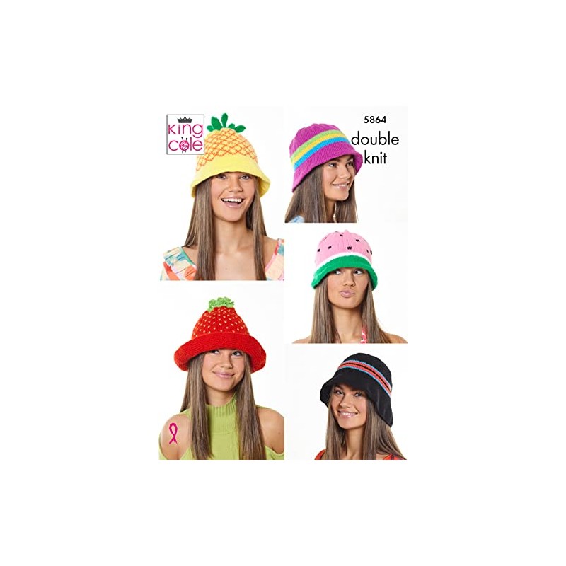 King Cole Ladies Double Knit Knitting Pattern Striped or Fruit