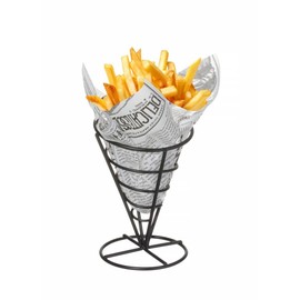 HENDI Chip Bag Holder, Chip Holder, Chip Basket, Snack Basket, Diameter 115 x (H) 172 mm, Matte Black