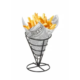 HENDI Chip Bag Holder, Chip Holder, Chip Basket, Snack Basket, Diameter 115 x (H) 172 mm, Matte Black