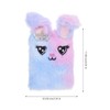 Toddmomy Fluffy Rabbit Shaped Notebook for Adorable Plush Cover Daily