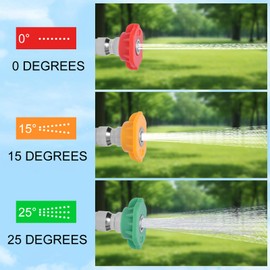 Podoy Yellow Pressure Washer Tips, 15 Degree Stainless Steel Pressure Washer Nozzle Tips, 1/4 Inch Quick Connect, Orifice 3.0 for 2500Psi, 3000Psi, 3500Psi, 4000Psi (Pack of 6)