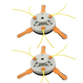 SagaSave 2 x Universal-Rasentrimmerkopf, M10 x 1,25 cm Gewinde, Doppelzweck-Rasenmäher, Schlaggraskopf, Ersatz-Benzin-Rasentrimmer-Spulenkopf