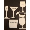 DCentral Cocktails Anyone? Flexible Screen Magnet Décor; Double-Sided, White -