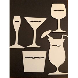 DCentral Cocktails Anyone? Flexible Screen Magnet Décor; Double-Sided, White - Easier to See, Helps to Stop Walking into Screens, Covers Small tears in Screens, Avg Sizes W 2.5 x 3.5"