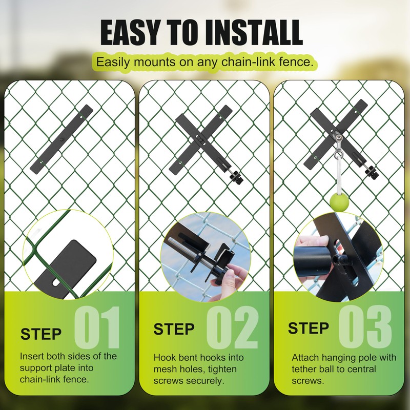 Hikeen Portable Baseball Swing Trainer with Auto Reset Tethered Ball