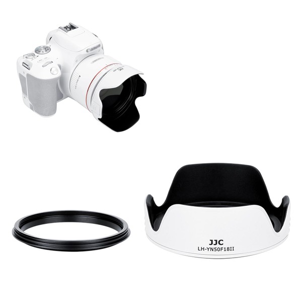 JJC Lens Hood with Adapter Ring for Yongnu. YN 50mm