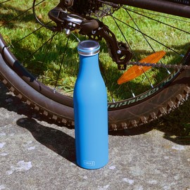 Lurch 240865 Insulated Flask for Hot and Cold Drinks Double-Walled Stainless Steel 0.75 L Azure