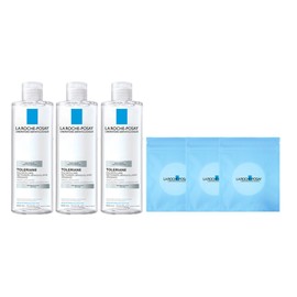 La Roche-Posay Micellar Water Ultra Sensitive + Cotton Pads 30 Sheet Set, 400ml, 3 Pieces / 라로슈포제 미셀라워터 울트라 센시티브 + 화장솜 30매 세트, 400ml, 3개