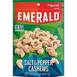 Emerald Salt & Pepper Cashews 5 oz ( 2 Pack)
