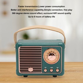 Retro Bluetooth Speaker, Mini Wireless Bluetooth Speaker, Portable Vintage Speaker with 360° Surround Stereo Sound, Support USB/TF Card/AUX, Cute Old Fashion Style Speaker for Home Outdoor (#5)