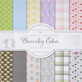 The Paper Boutique - Spring Gnomes - Paper Pad, 8 x 8 inches