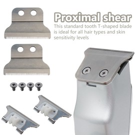 GRABOTE New 2x T-Blade Detachable Replacement Blades, T-Wide Trimmer Blades for Wahl 5 Star Series Detailer (8081) Cordless Detailer LI (8171)