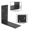 XZWMY 4 PCS Heavy Duty Steel Corner Brackets, 6"x6"x3"L Right